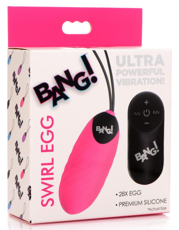 BANG! SWIRL SILICONE EGG PINK - XRAG950